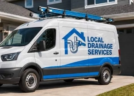 Local Drainage Services van outside a home in Dartford